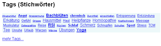 Tagcloud Screenshot