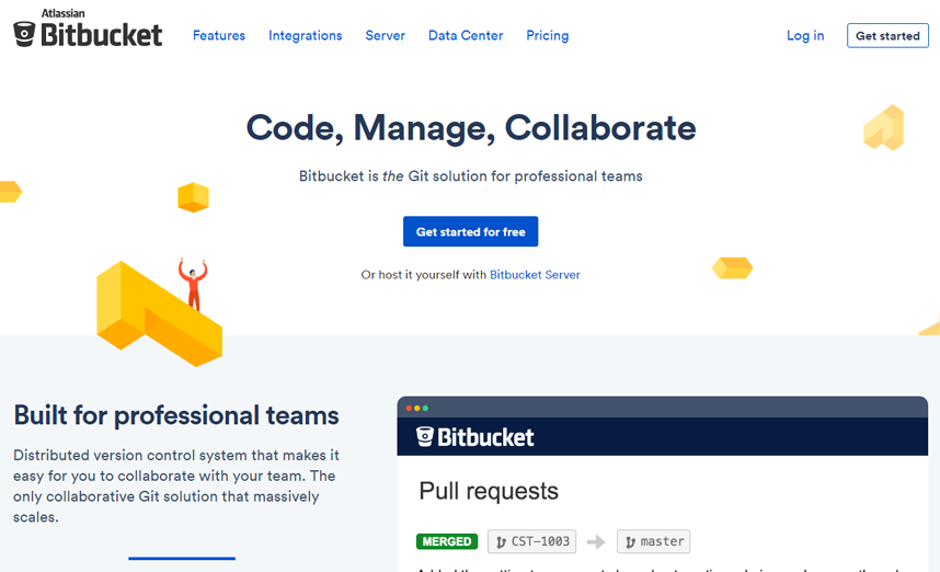 Bitbucket Startseite