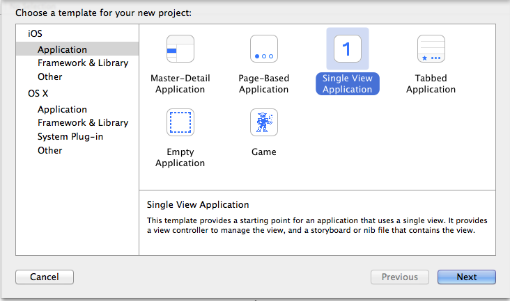 iOS SingleView Application