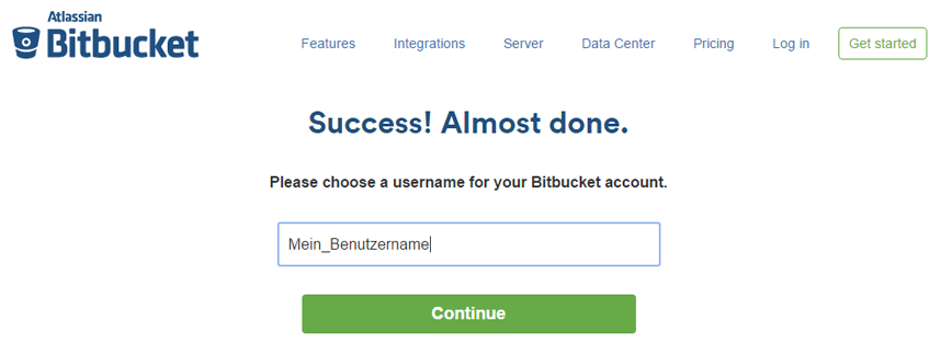 Bitbucket Benutzername